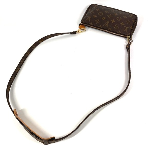 LOUIS VUITTON Authentic Brown Monogram Canvas Pochette Shoulder Bag - Picture 8 of 16